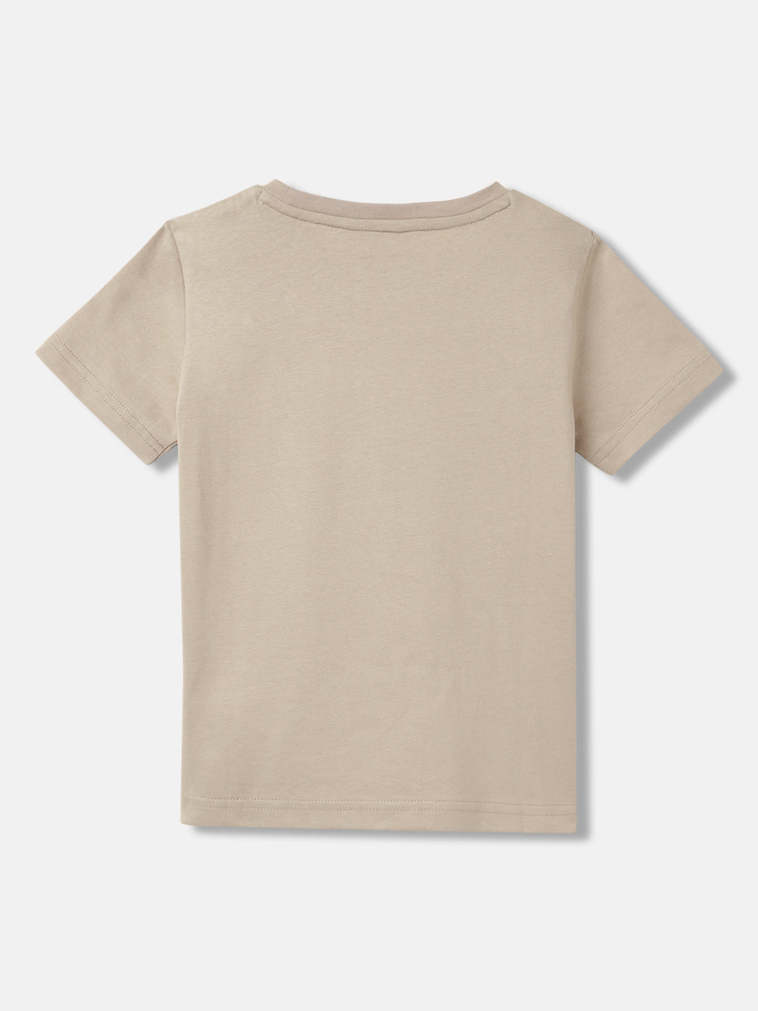 Gant Boys Brown Solid Round Neck Short Sleeves T-Shirt