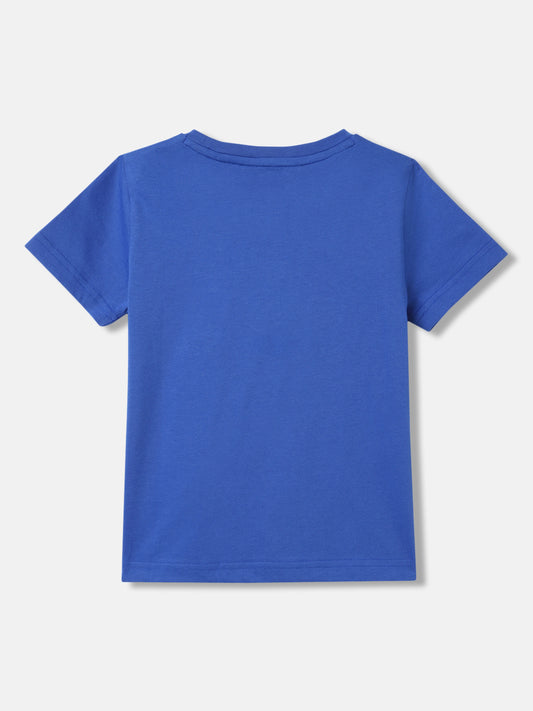 Gant Boys Blue Solid Round Neck Short Sleeves T-Shirt