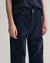 Gant Boys Navy Blue Solid Mid-Rise Corduroy Trouser