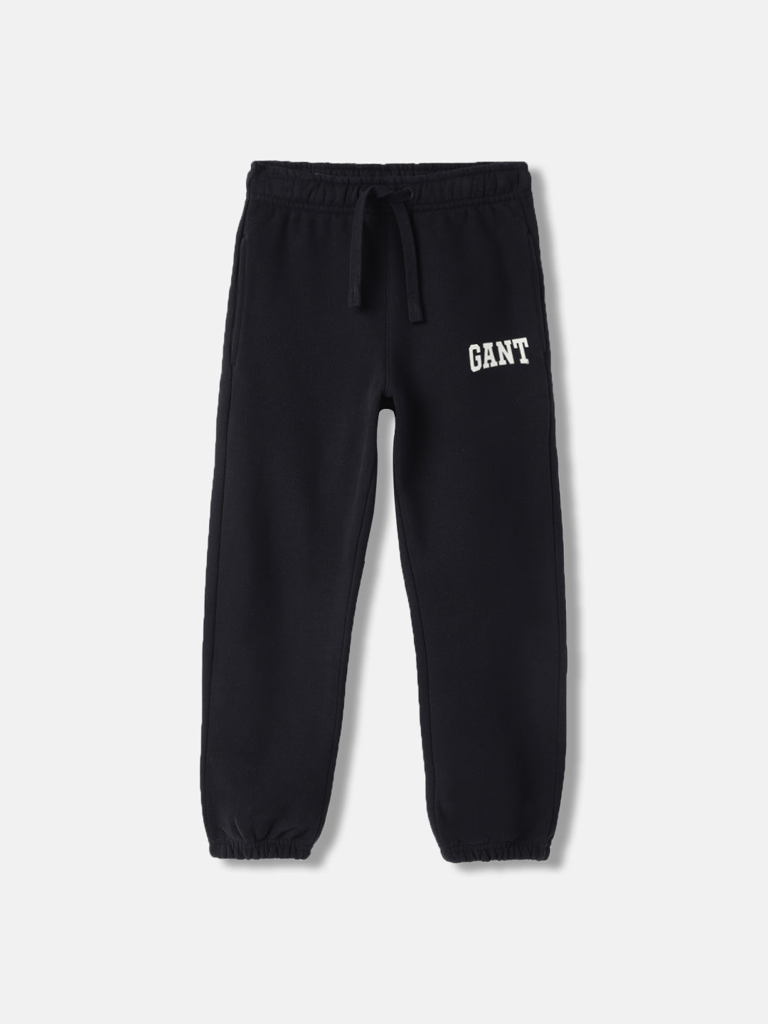 Gant Boys Blue Solid Mid-Rise Relaxed Fit Joggers Style Track Pant