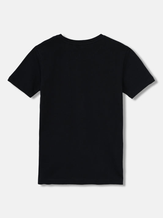 Gant Boys Black Solid Round Neck Short Sleeves T-Shirt