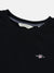 Gant Boys Black Solid Round Neck Short Sleeves T-Shirt