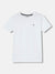 Gant Boys White Solid Round Neck Short Sleeves T-Shirt