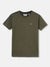 Gant Boys Green Solid Round Neck Short Sleeves T-Shirt