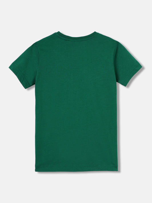 Gant Boys Green Embroidered Round Neck Short Sleeves T-Shirt