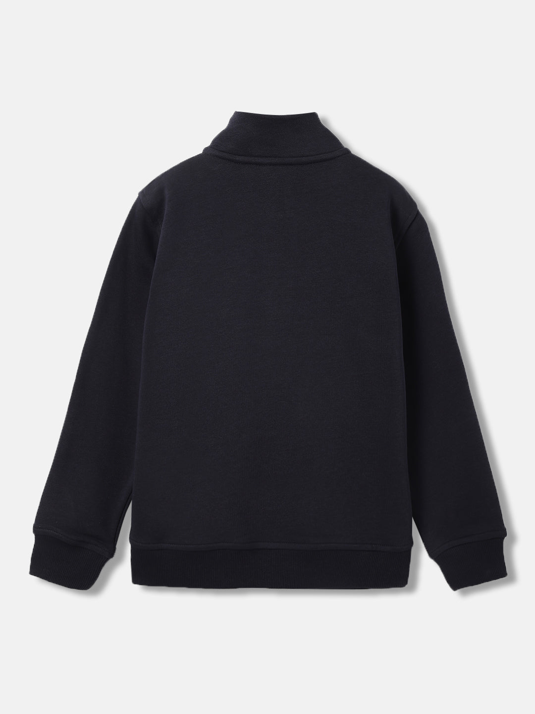 Gant Boys Blue Solid High Neck Full Sleeves Pullover Style Sweatshirt