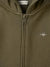 Gant Boys Green Solid Hooded Full Sleeves Zip Through Hooded Sweatshirt