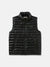 Gant Boys Black Solid Stand Collar Sleeveless Gilet Jacket