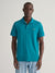 Gant Men Blue Solid Polo Collar Short Sleeves T-shirt