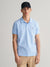 Gant Men Blue Solid Polo Collar Short Sleeves T-shirt