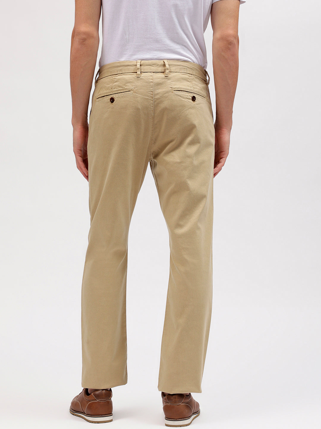 Valbone Mens Cotton Mid Rise Flat Front Trousers