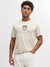 Gant Men Beige Solid Round Neck Short Sleeves T-Shirt