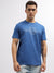 Gant Men Blue Printed Round Neck Short Sleeves T-Shirt