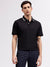 Gant Men Black Solid Polo Collar Short Sleeves T-shirt