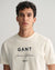 Gant Men Cream Printed Round Neck Short Sleeves T-Shirt