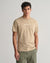 Gant Men Khaki Printed Round Neck Short Sleeves T-shirt