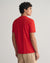 Gant Men Red Solid Round Neck Short Sleeves T-Shirt