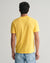 Gant Men Yellow Solid Round Neck Short Sleeves T-Shirt