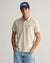 Gant Men Beige Solid Polo Collar Short Sleeves T-Shirt