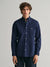 Gant Men Navy Blue Solid Button-down Collar Full Sleeves Shirt