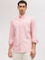 Gant Men Pink Striped Button-down Collar Full Sleeves Shirt