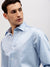 Gant Men Blue Solid Spread Collar Full Sleeves Shirt