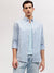 Gant Men Blue Striped Button-down Collar Full Sleeves Shirt