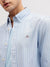 Gant Men Blue Striped Button-down Collar Full Sleeves Shirt