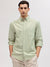 Gant Men Green Striped Button-down Collar Full Sleeves Shirt