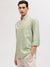 Gant Men Green Striped Button-down Collar Full Sleeves Shirt