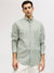 Gant Men Green Striped Button-down Collar Full Sleeves Shirt