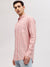 Gant Men Pink Striped Button-down Collar Full Sleeves Shirt