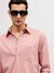 Gant Men Pink Striped Button-down Collar Full Sleeves Shirt