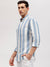 Gant Men Blue Striped Button-down Collar Full Sleeves Shirt