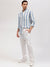 Gant Men Blue Striped Button-down Collar Full Sleeves Shirt