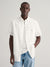 Gant Men White Solid Button Down Collar Short Sleeves Shirt