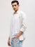 Gant Men Off White Printed Button-down Collar Full Sleeves Shirt