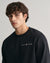 Gant Men Black Solid Round Neck Full Sleeves Sweatshirt