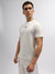 Gant Men White Solid Round Neck Short Sleeves T-Shirt