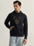 Gant Men Blue Printed Hooded Full Sleeves Sweatshirt