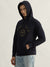 Gant Men Blue Printed Hooded Full Sleeves Sweatshirt