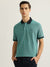 Gant Men Aqua Solid Collared Short Sleeves Polo T-Shirt