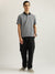 Gant Men Grey Self Design Collared Short Sleeves Polo T-Shirt