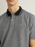 Gant Men Grey Self Design Collared Short Sleeves Polo T-Shirt