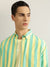 Gant Men Aqua Striped Buttoned Down Collar Full Sleeves Shirt