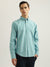 Gant Men Aqua Striped Buttoned Down Collar Full Sleeves Shirt