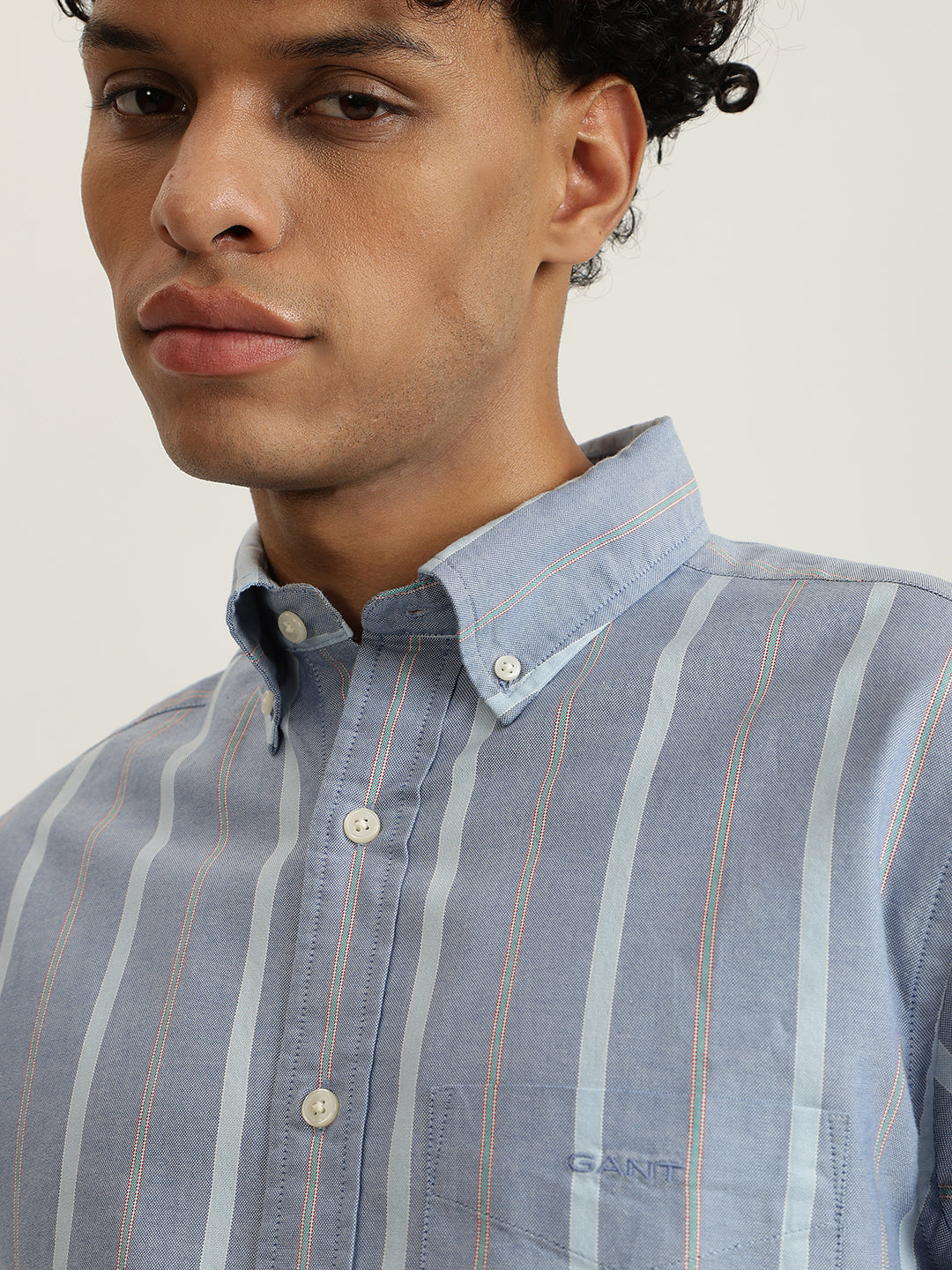 Gant Men Striped Button-Down Collar Full Sleeves Shirt