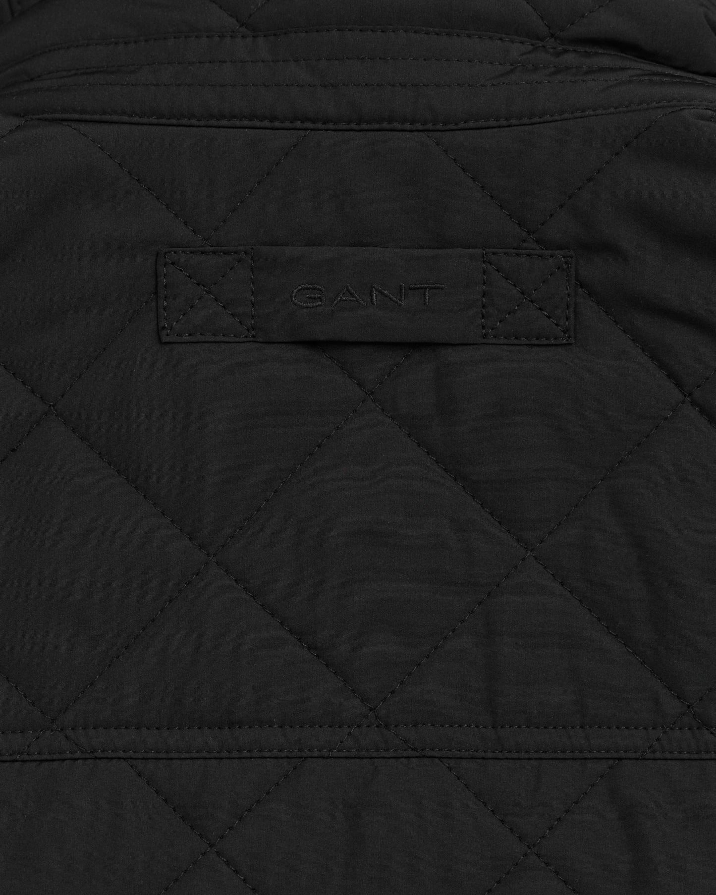 Gant Men Black Solid Stand Collar Sleeveless Quilted Jacket