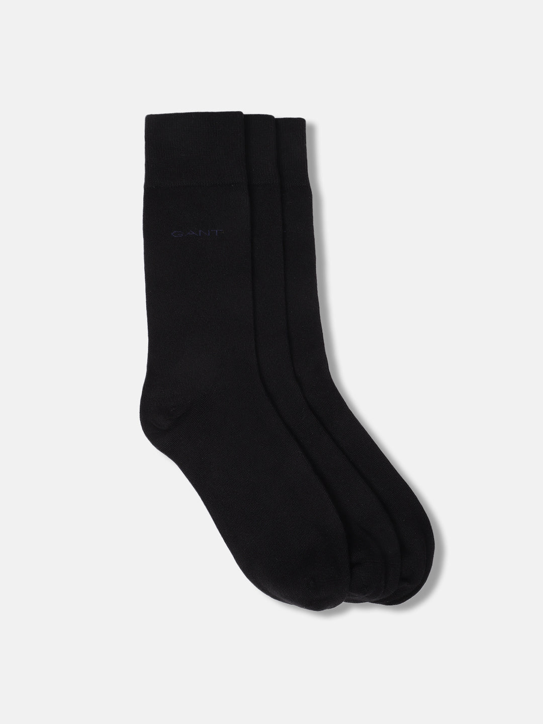 Gant Men Black Solid Calf Length Socks (3 Pair of Socks)