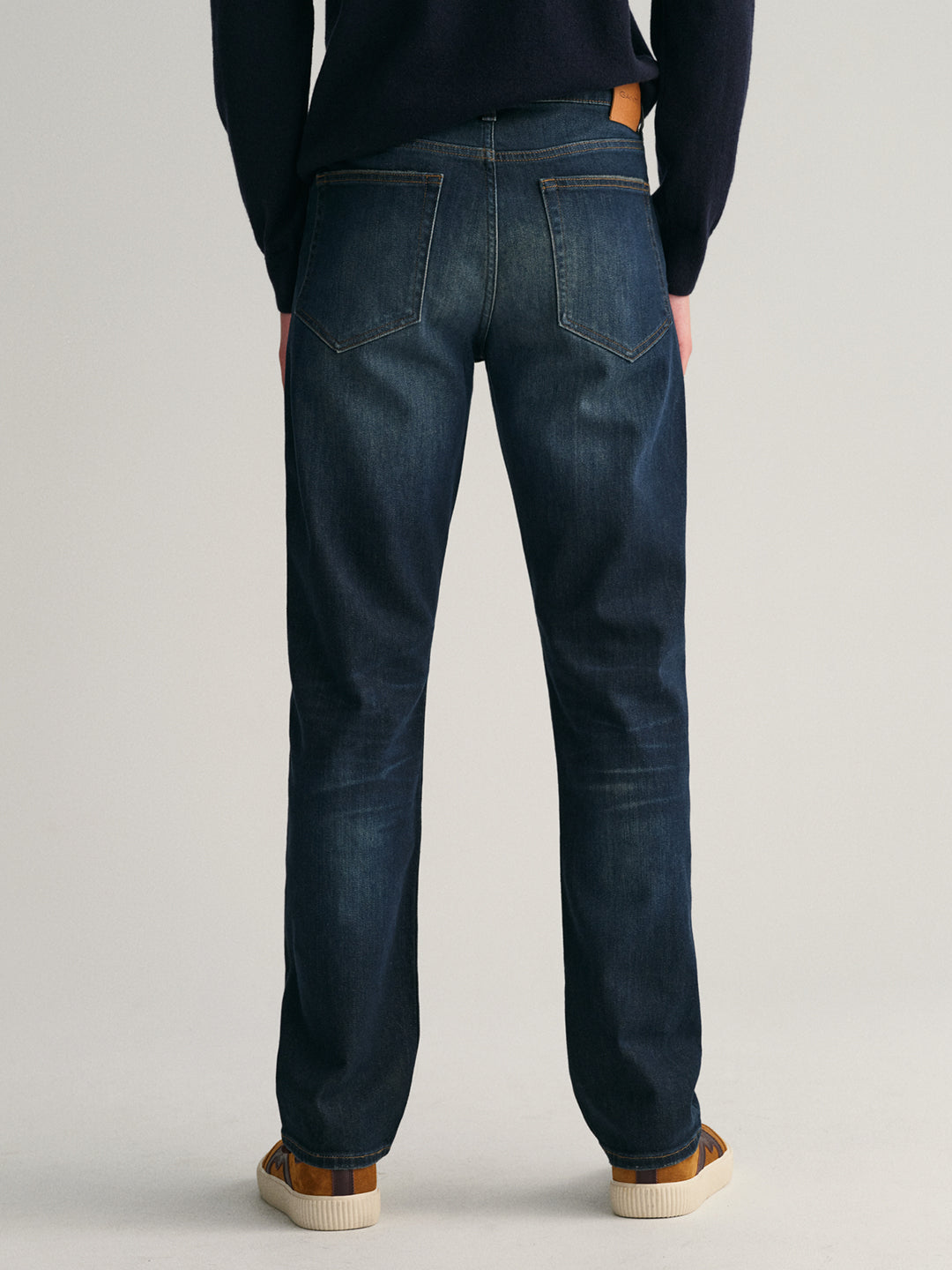 Gant Men Blue Washed Regular Fit Mid-Rise Jeans